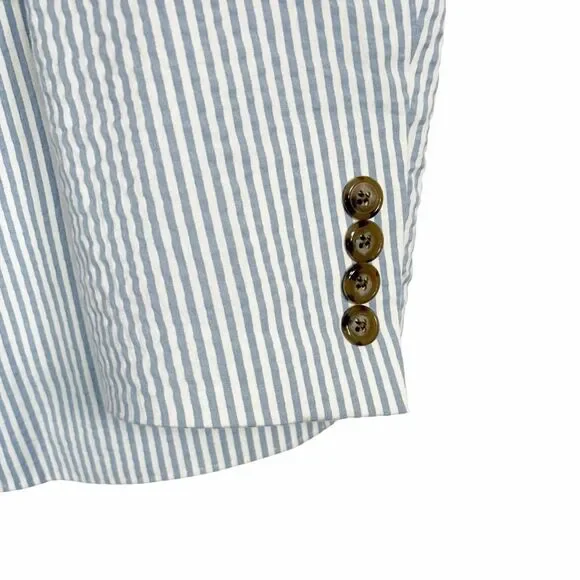 J.Crew Mens Ludlow Slim Fit Unstructured Suit Jacket Seersucker Size 42R L1015 - Picture 6 of 13